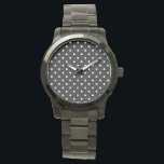 RELÓGIO ROCKABILLY RETRO PRETO PONTO BRANCO PONTO WRIST WA<br><div class="desc">PADRÃO DELICADO E CASUAL PARA QUALQUER OCASIÃO,  PERSONALIZE-SE PARA O ESTILO DE ASSISTÊNCIA QUE VOCÊ</div>