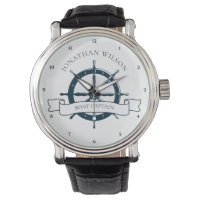 Roda Náutica Personalizada do Capitão Vintage