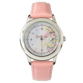 Relógio Romantic cottage flowers wallpaper