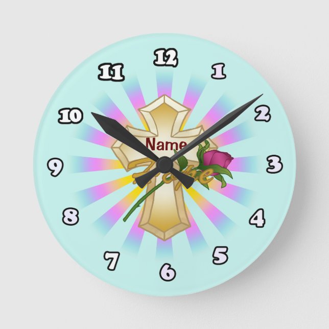 Relógio Rosa Christian Cross (Frente)