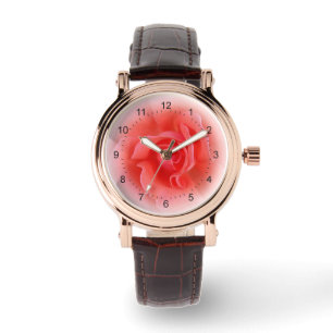 Relógio rosa coral rosa