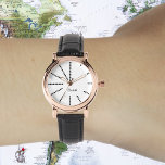 Relógio Rosa do Dourada Monograma Elegante Vintage<br><div class="desc">Crie seu próprio design, personalizado, elegante na moda, elegante, elegante, elegante, elegante, elegante e elegante, horas, monogramas, mulheres, senhoras e ouro, retro-vintage, olhem estilo estilo, olhos pretos de couro. Basta digitar seu nome / monograma / iniciais, para personalizar. Faz um presente de excelente, para aniversário, graduação, dia de as mães,...</div>