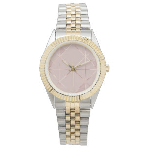 Relógio Rosa Dourado Watch
