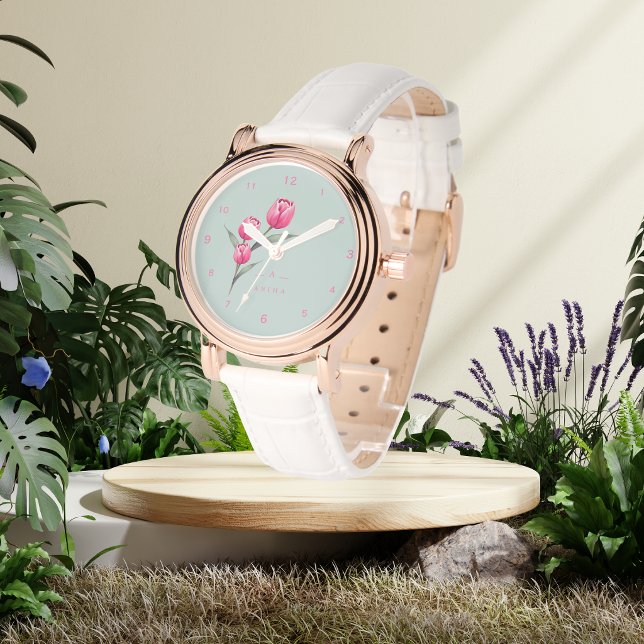 Relógio Rosa Floral fooral personalizado eWatch (Criador carregado)