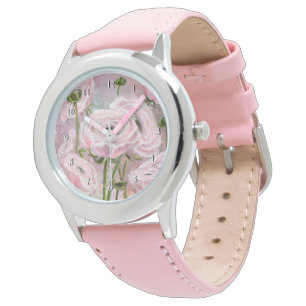 Relógio Rosas Rosa - Especial Para Você - Pintura Original