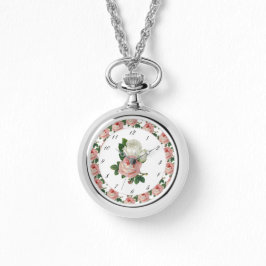 Relógio Rosas Rosa Vintage eWatch Botânico