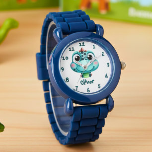 Relógio Rosto de Bebê Dino Fofo