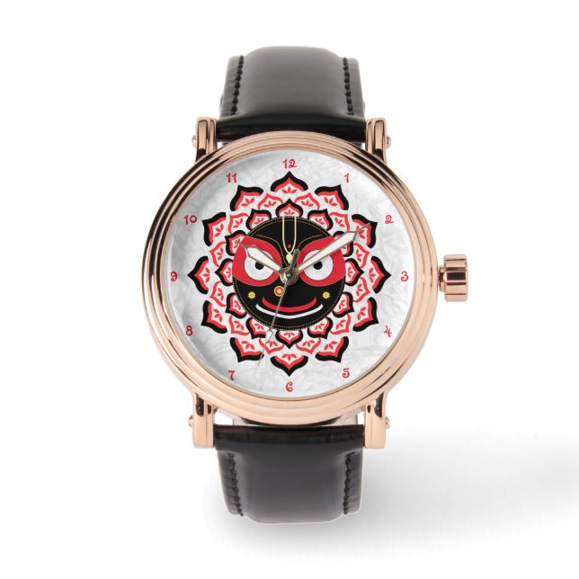 Relógio Rosto do Senhor Jagannath Chakra Divindade Hindu (Frente)