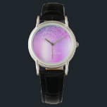 Relógio Roteiro Roxo Monograma Glitter Sparkle<br><div class="desc">Folha fina Roxa Folha Metálica Brilhante Metálica Brilhante Bruta Monograma Name Watch. Isso faz a formatura perfeita,  aniversário,  casamento,  chá de panela,  aniversário,  chá de fraldas ou presente de festa de solteira para alguém que ama luxo de vidro e estilos quíticos.</div>