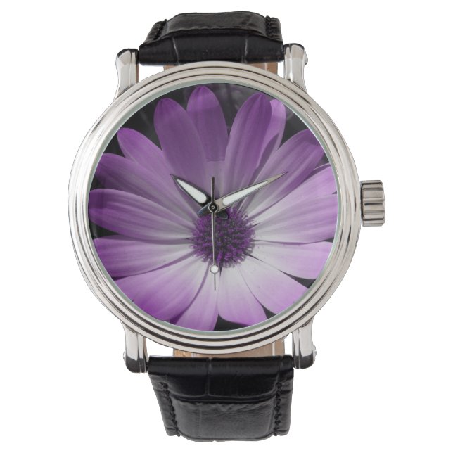 Relógio Roxo Daisy Flower Watch (Frente)