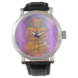 relógio roxo de buddha da aura