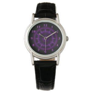 Relógio Roxo Fractal Mandala (49) eWatch Wristwatch