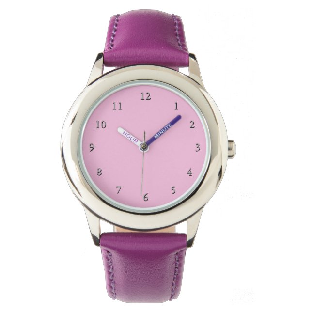 Relógio Roxo Girly (Frente)