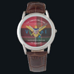 Relógio RUA de Sinalizador das Ilhas Virgens dos EUA.<br><div class="desc">RUA de Bandeiras das Ilhas Virgens dos EUA. Thomas Madras Custom Watch apreciam o tradicional padrão Madras com a bandeira das Ilhas Virgens dos EUA. Excelente para mostrar força e orgulho das Ilhas Virgens. Personalize-o com o seu nome e ilha. Linda Rua. Thomas está localizado nas Ilhas Virgens e o...</div>