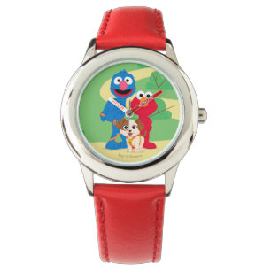 Relógio Rua Sésamo Tango Com Grover E Elmo