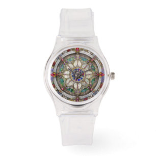Relógio Ruby, Ametist, Sapphire e Pearl Mandala