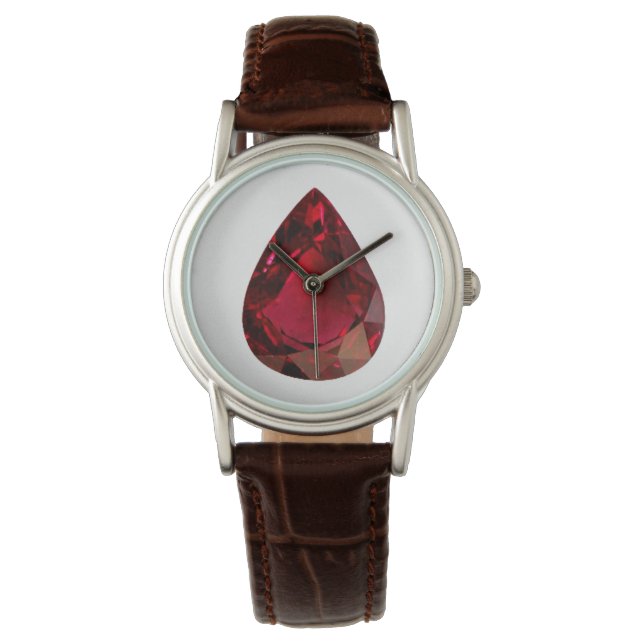 Relógio Ruby Pear forma Red Watch (Frente)