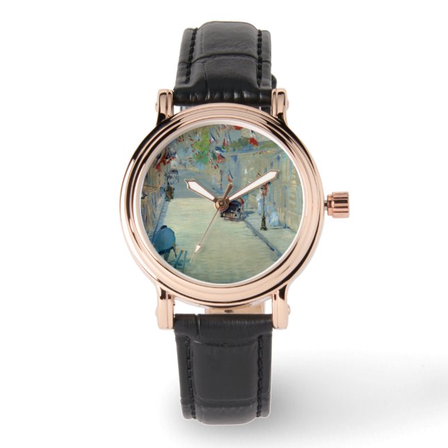 Relógio Rue Mosnier com Flaget Manet Painting Watch (Frente)