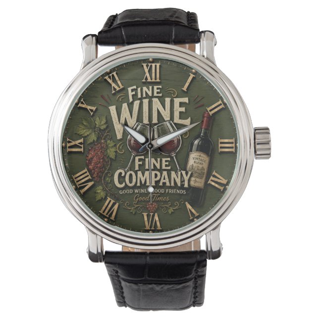 Relógio Rustic Vineyard Wine Lover (Frente)
