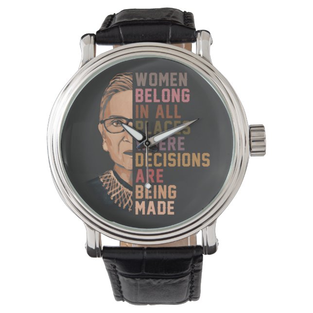 Relógio Ruth Bader Ginsburg RBG (Frente)