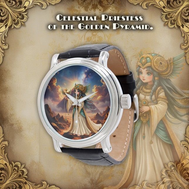 Relógio Sacerdotisa Celestial da Pirâmide Dourada. (Criador carregado)