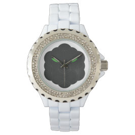 Relógio Sagrado Jaguar, cara de vida, preto.