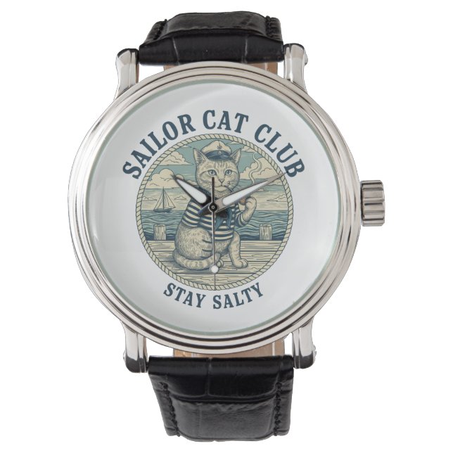 Relógio Sailor Cat Club (Frente)