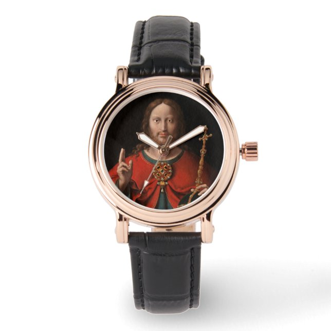 Relógio Salvator Mundi com Funcionarios e órbita (Frente)