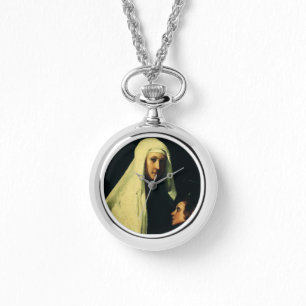 Relógio Santa Francisca de Roma Anjo Guardião Arte Fina