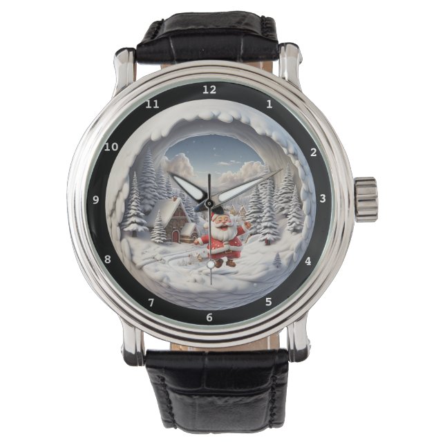 Relógio Santa's Gift Journey Winter Wristwatch (Frente)
