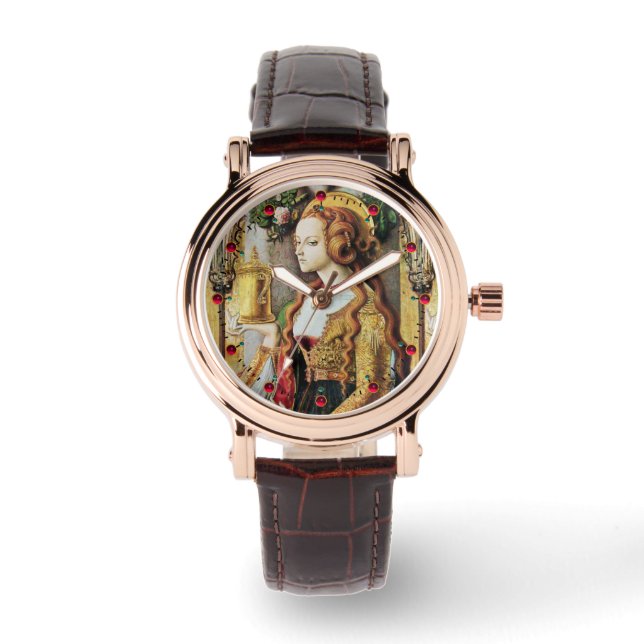 Relógio SANTO MARY MAGDALENE Rosa Gemstones (Frente)