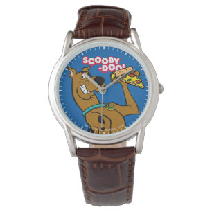 Relógio Scooby-Doo com fatia da pizza