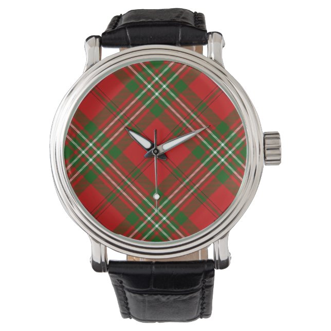 Relógio Scott tartan Red xadrez (Frente)