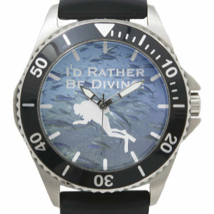 Relógio Scuba Diver Design "Eu Preferencialmente a mergulh