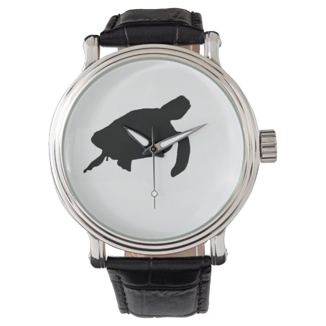 Relógio Sea Turtle Silhouette (Frente)