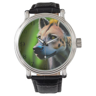 Relógio Sentenciou A Hyena A Olhar Para A Sua Presa,