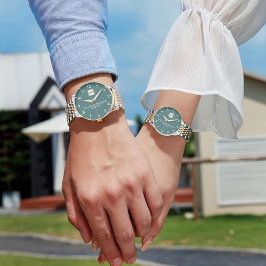 Relógio Sentimental botanical monogram wristwatch