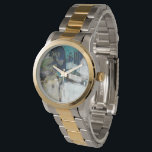 Relógio Separação<br><div class="desc">Separação I de Tim OToole. Apresenta cores escuras e neutras para criar uma forma abstrato. Usa formas geométricas e linhas de pingar de tinta.</div>