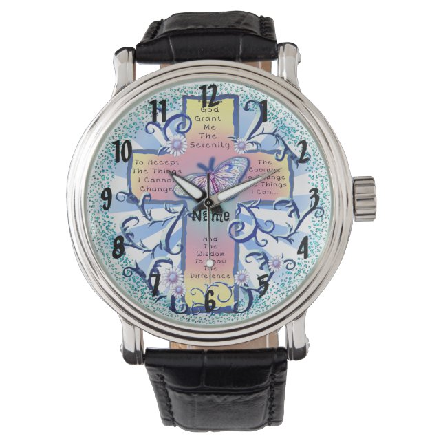 Relógio Serenity Prayer cross watch (Frente)