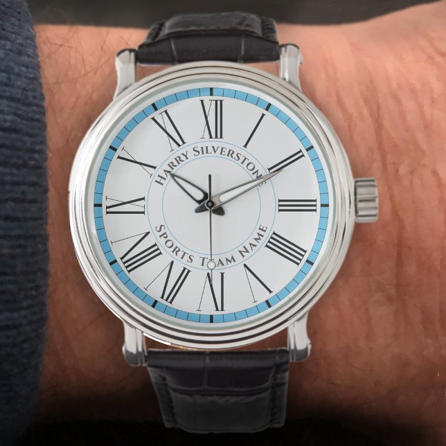 Relógio Seu nome e nome da equipe de esportes. Ventilador  (Criador carregado)