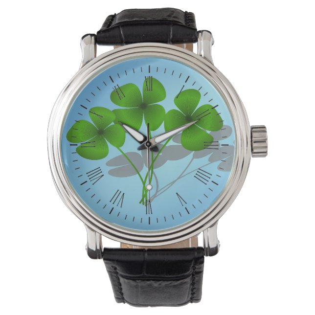 Relógio Shamrock irlandês (Frente)