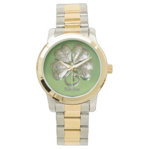 Relógio Shamrock Watch! Irish Watch! Adicionar nome!