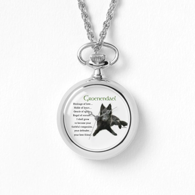 Relógio Sheepdog Puppy belga (Frente)