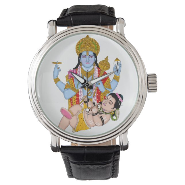 Relógio Shiva & Vishnu – Decoração Divina de Pared (Frente)