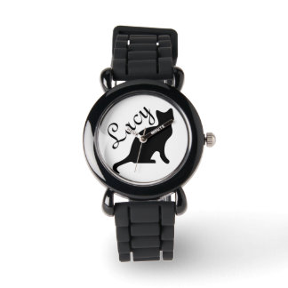 Relógio Silhouette Gato Preto