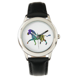 Relógio Silhuette Zebra Black e Rainbow