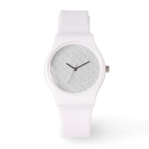 Relógio Silicone White Watch   Personalizável e Na moda