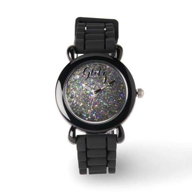 Relógio Silver Glitz e Holograma Glitter Watch! (Frente)