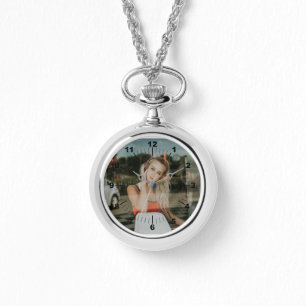 Relógio Silver Necklace Watch - Personalizado