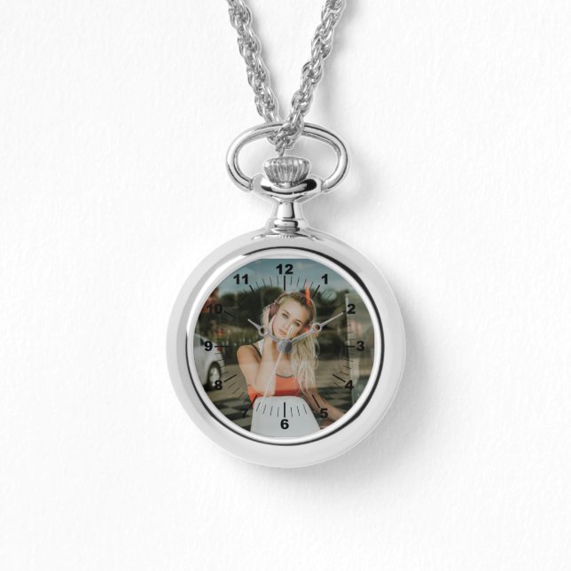 Relógio Silver Necklace Watch - Personalizado (Frente)
